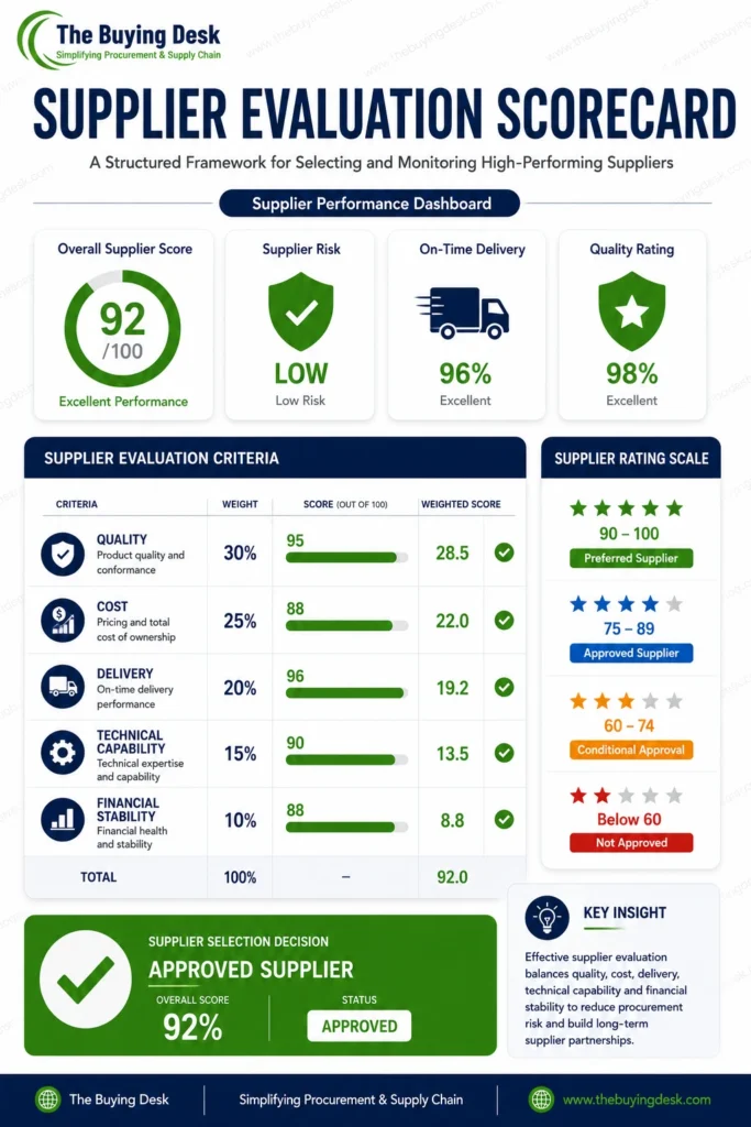 Supplier Evaluation Criteria